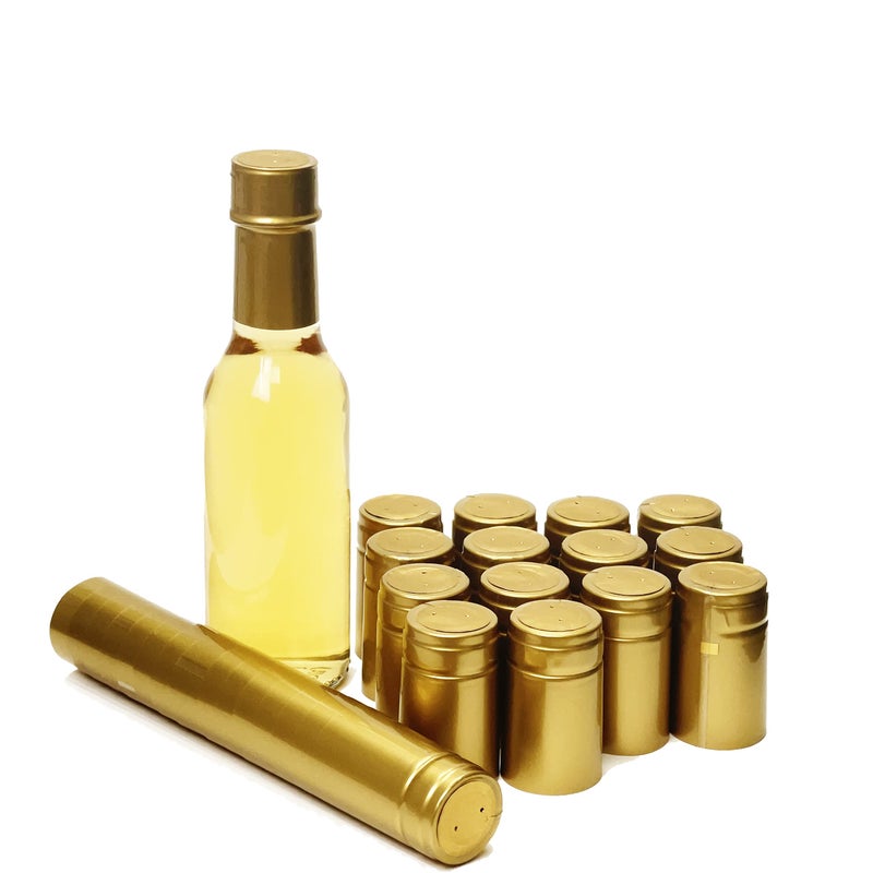 nicebottles Shrink Capsules, Gold, 28x50mm, Pack of 30 - Compatible 5oz & 10oz Woozy & Hot Sauce Bottles - BOTTLE NOT INCLUDED